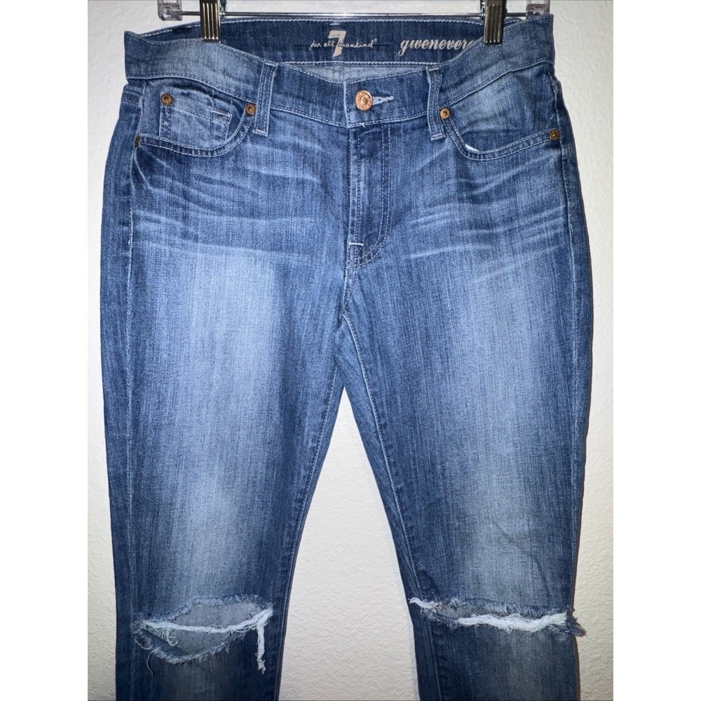 Seven 7 for all Mankind jeans Womens Size 28 Low Rise Gwenevere Distressed